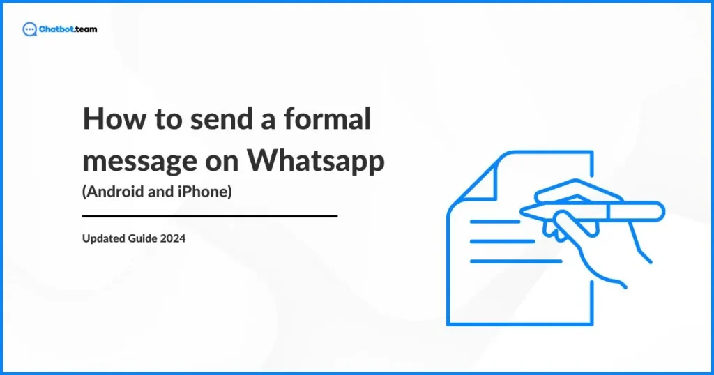 how to send a formal message on whatsapp