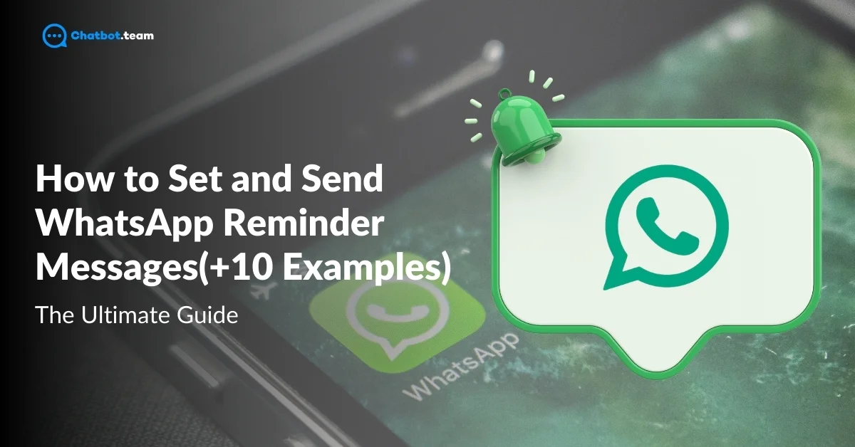 how to set and send whatsApp reminder messages