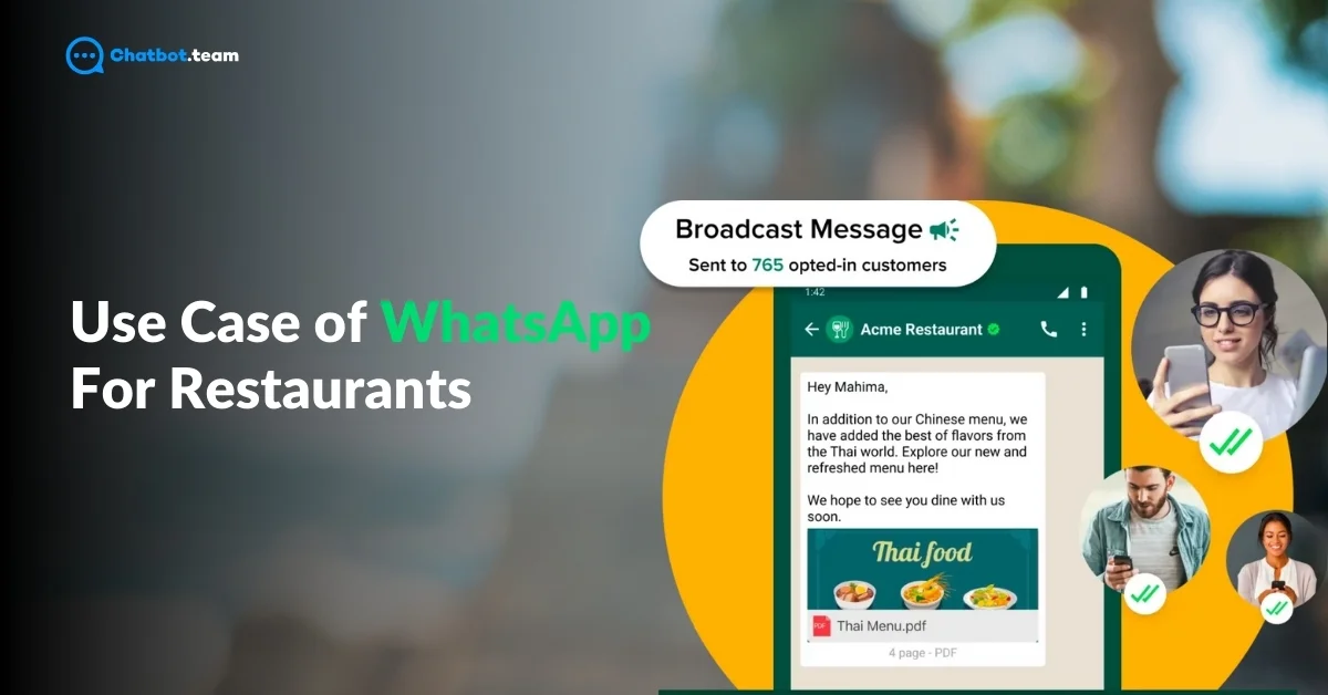 use cases of whatsapp for restaurants