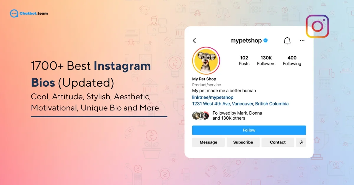1700+ Best Instagram Bios ( Updated 2025) : Cool, Attitude, Stylish, Aesthetic, Motivational, Unique Bio and More